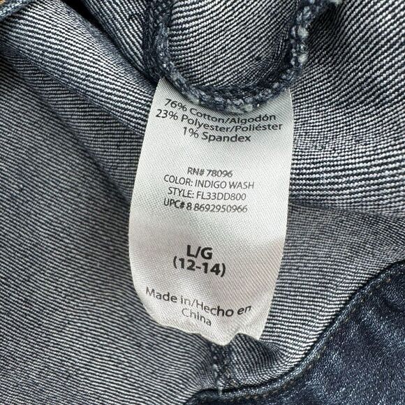 Faded Glory Size L 12 -14 Women's Denim Jean Jacket Button Down Front Pockets - Picture 10 of 16